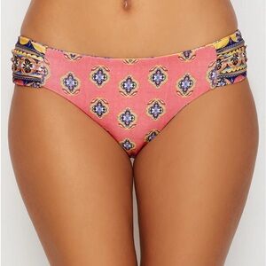 $54 Becca by Rebecca Tapestry Bloom Reversible American Bikini Bottom  NWT E56